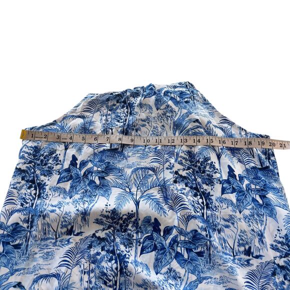 NWT The Sang Boutique Blue & White Tropical Floral Tiered Maxi Dress Large Long - Picture 16 of 16